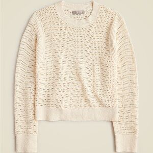 J. Crew Women's Pointelle Crewneck Sweater
